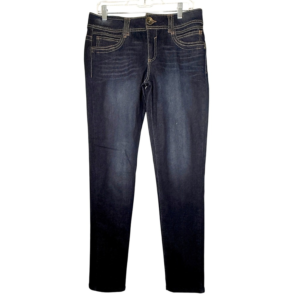 Democracy Jean Dependence Dark Wash Slim Jeggings Indigo Blue Size 10 B193ARE2